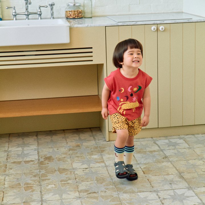 Firstblue - Korean Children Fashion - #fashionkids - Cheetah Print Sleeveless Tee - 4