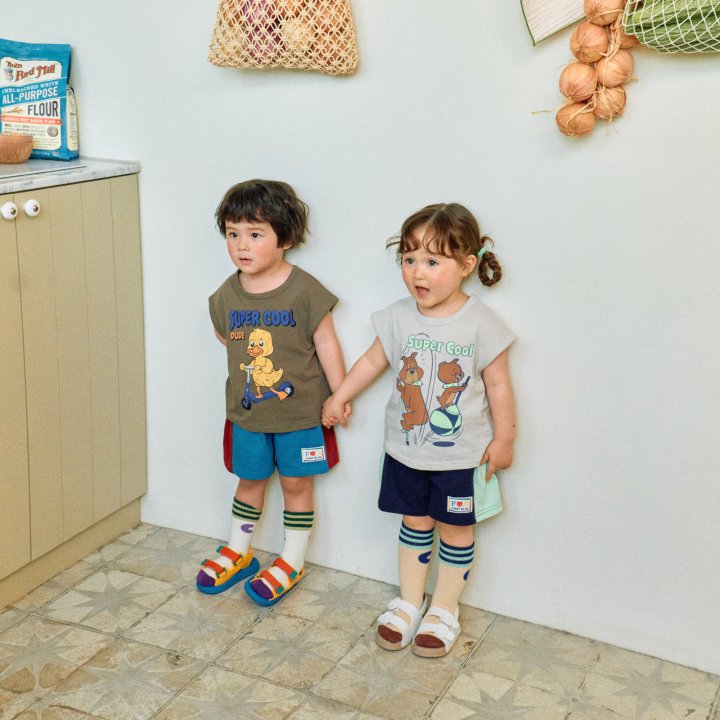 Firstblue - Korean Children Fashion - #kidsshorts - Super Cool Sleeveless Tee - 3