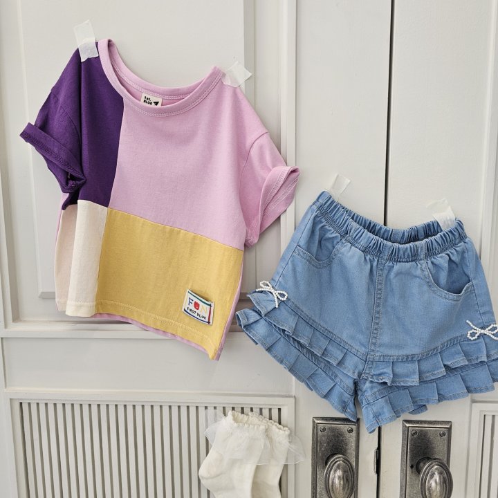Firstblue - Korean Children Fashion - #kidsshorts - Cube Short Sleeve Tee - 10