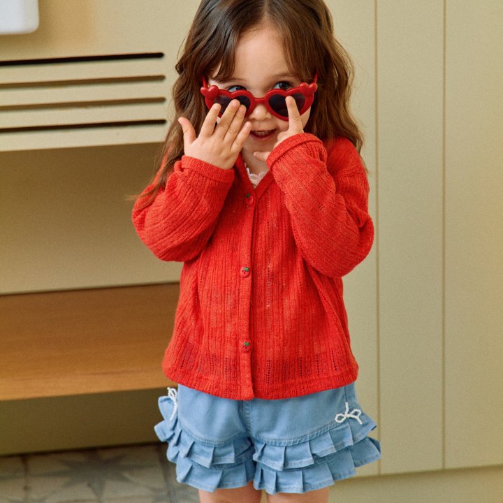 Firstblue - Korean Children Fashion - #fashionkids - Lily Jacquard Cardigan - 4