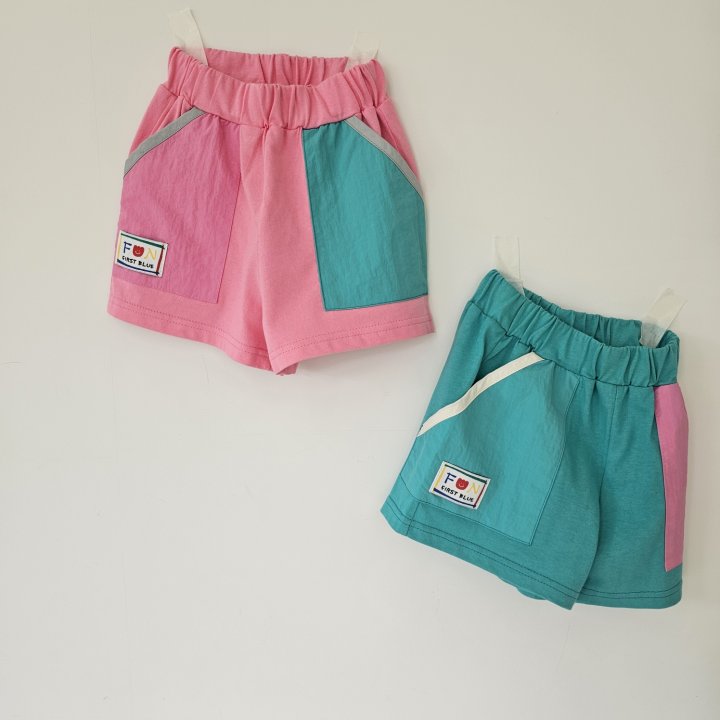 Firstblue - Korean Children Fashion - #kidsshorts - Pocket Color Shorts - 2
