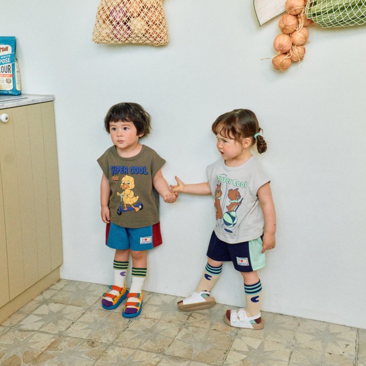 Firstblue - Korean Children Fashion - #kidsshorts - Super Cool Sleeveless Tee - 4