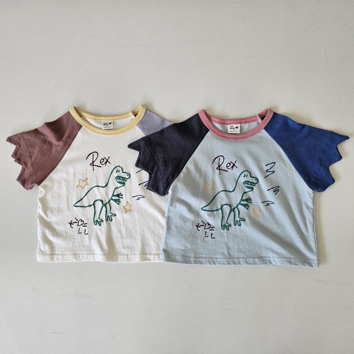Firstblue - Korean Children Fashion - #kidsstore - Dino Raglan Tee - 10