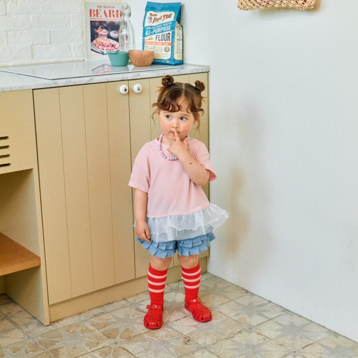 Firstblue - Korean Children Fashion - #kidsstore - Mesh Frill Tee - 8