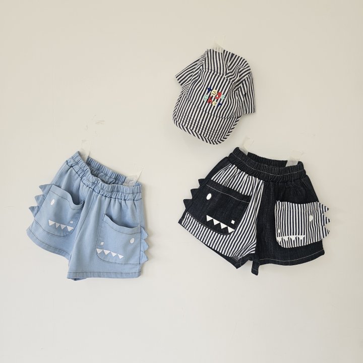 Firstblue - Korean Children Fashion - #kidsstore - Tyranno Denim Shorts