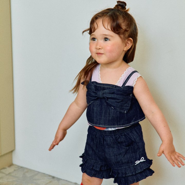 Firstblue - Korean Children Fashion - #kidzfashiontrend - Denim Bustier - 7