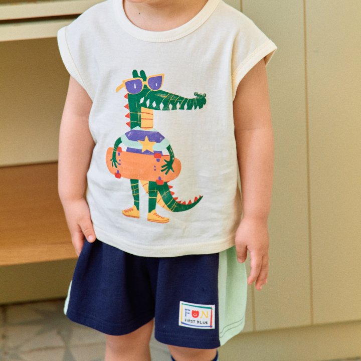 Firstblue - Korean Children Fashion - #littlefashionista - Cheetah Print Sleeveless Tee - 8