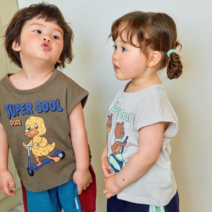 Firstblue - Korean Children Fashion - #littlefashionista - Super Cool Sleeveless Tee - 7