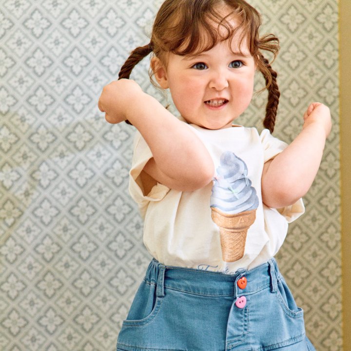 Firstblue - Korean Children Fashion - #littlefashionista - Ribbon Ice Cream Tee - 2