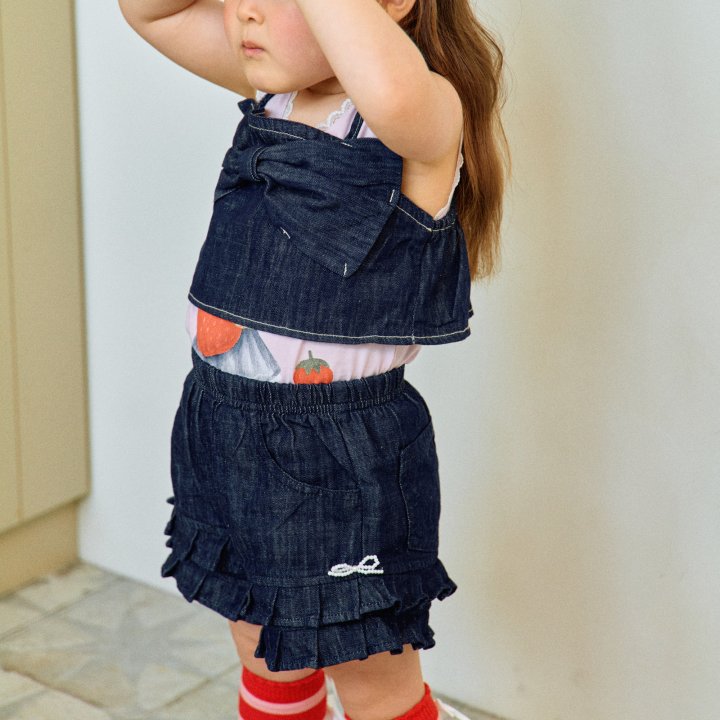 Firstblue - Korean Children Fashion - #littlefashionista - Denim Bustier - 9