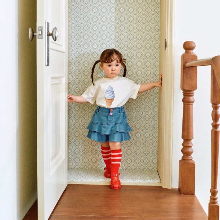 Firstblue - Korean Children Fashion - #magicofchildhood - Ribbon Ice Cream Tee - 3