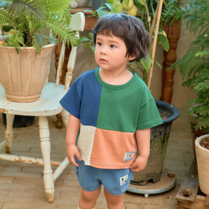 Firstblue - Korean Children Fashion - #magicofchildhood - Cube Short Sleeve Tee
