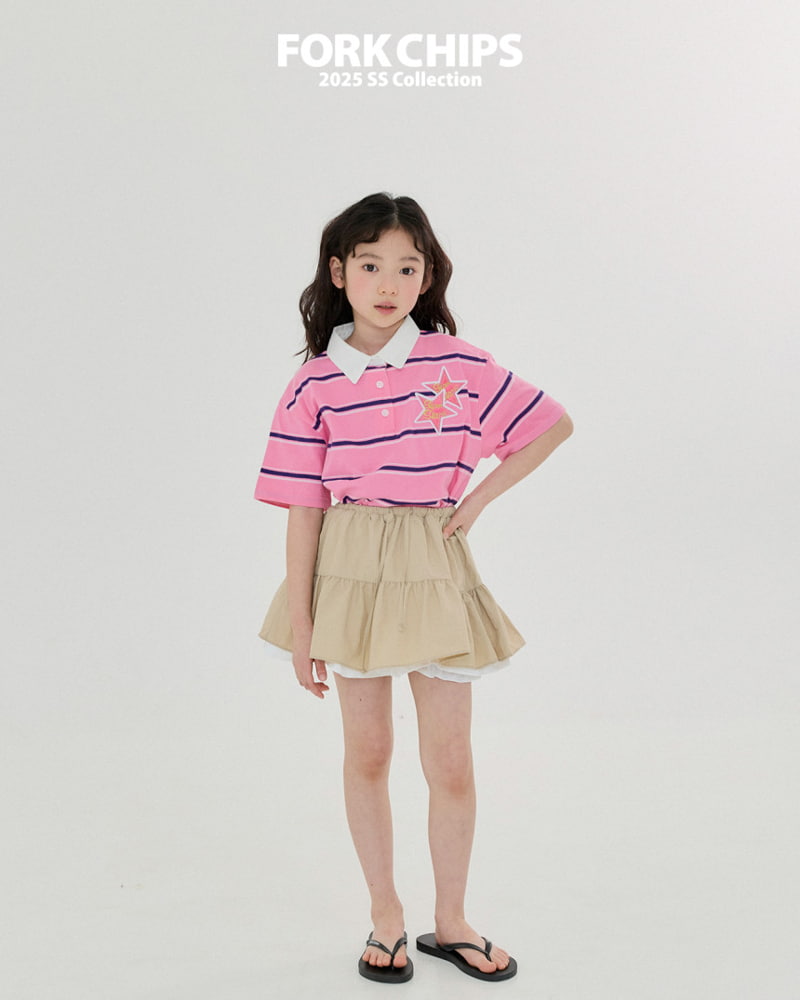 Fork Chips - Korean Children Fashion - #Kfashion4kids - Superstar Collar Tee - 11