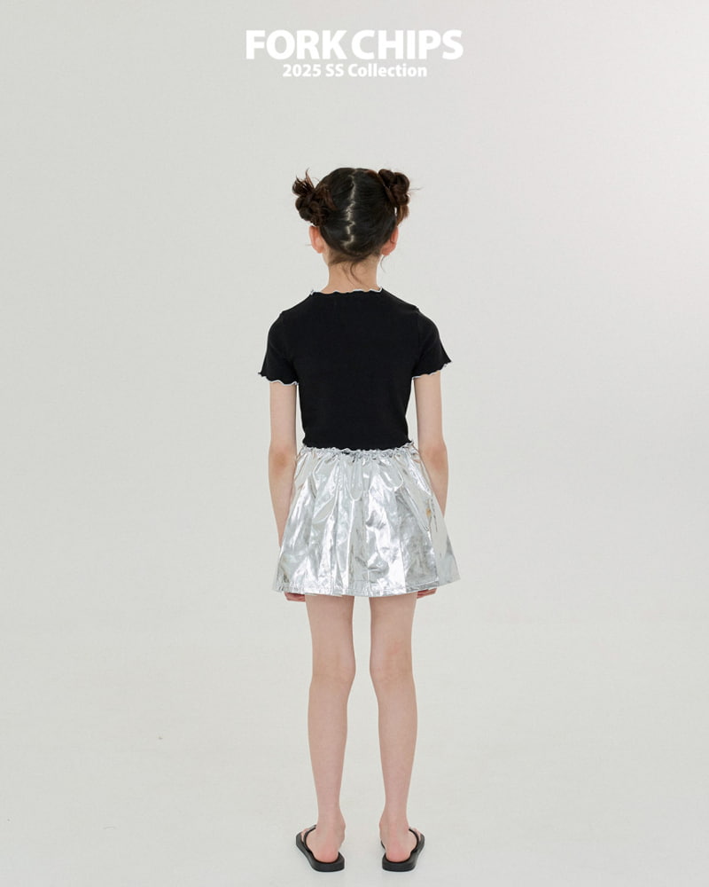 Fork Chips - Korean Children Fashion - #Kfashion4kids - Crunch Ribbon Tee - 10