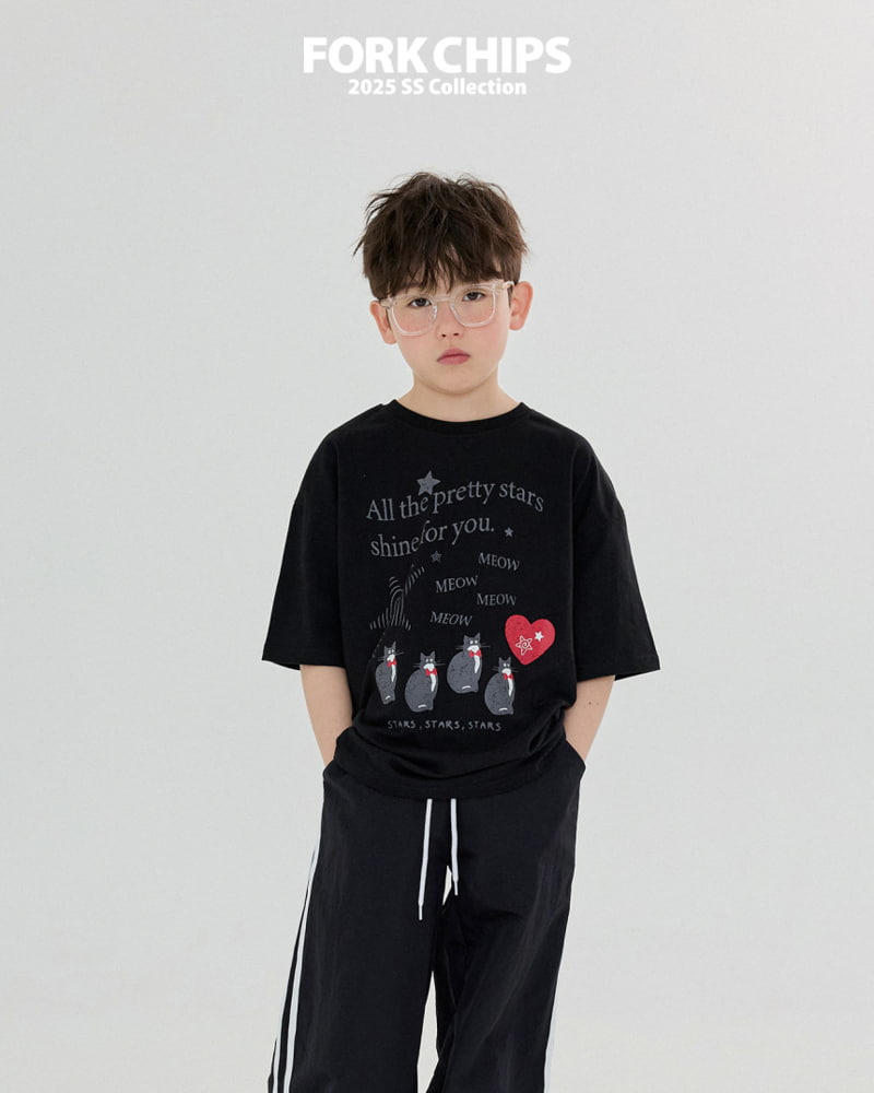 Fork Chips - Korean Children Fashion - #Kfashion4kids - Miyaw Tee - 9