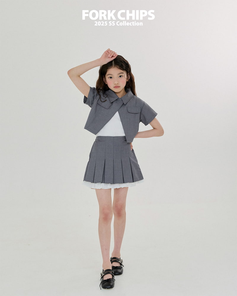 Fork Chips - Korean Children Fashion - #Kfashion4kids - Cross Jacket - 9
