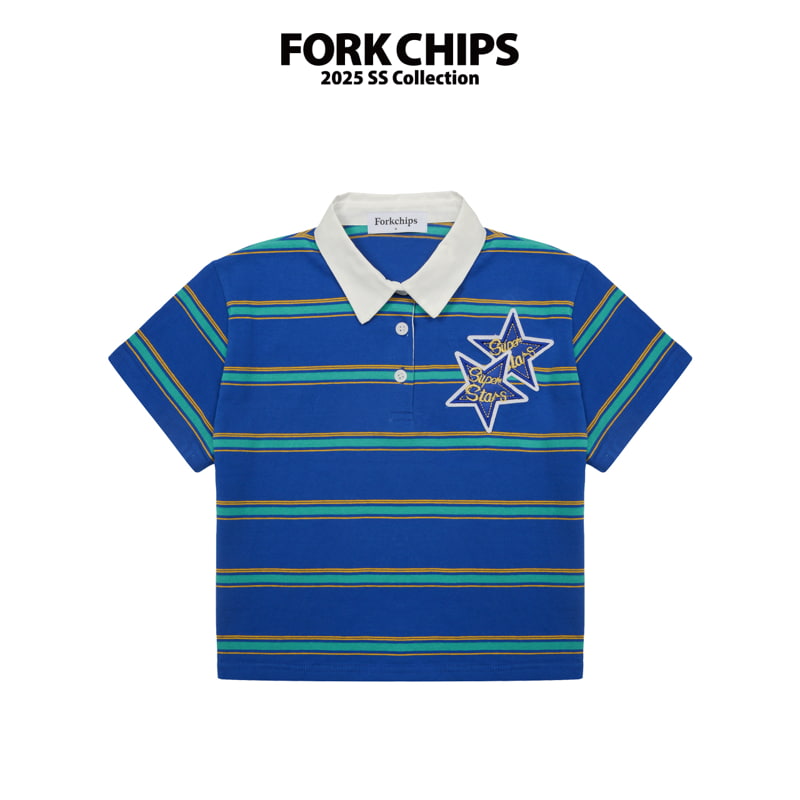 Fork Chips - Korean Children Fashion - #childofig - Superstar Collar Tee - 3