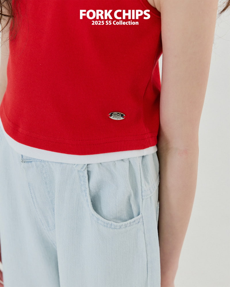 Fork Chips - Korean Children Fashion - #childofig - Stone Mango Sleeveless - 11