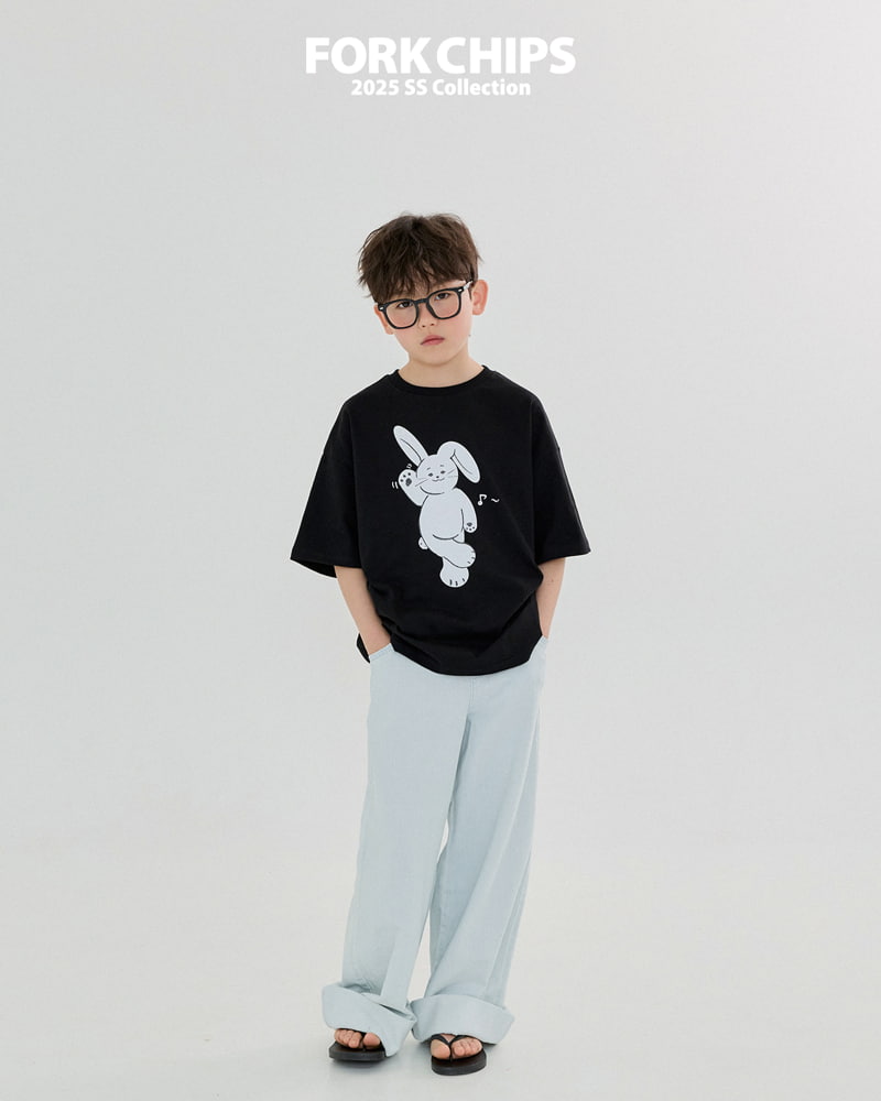 Fork Chips - Korean Children Fashion - #childofig - Dancing Bunny Tee - 3