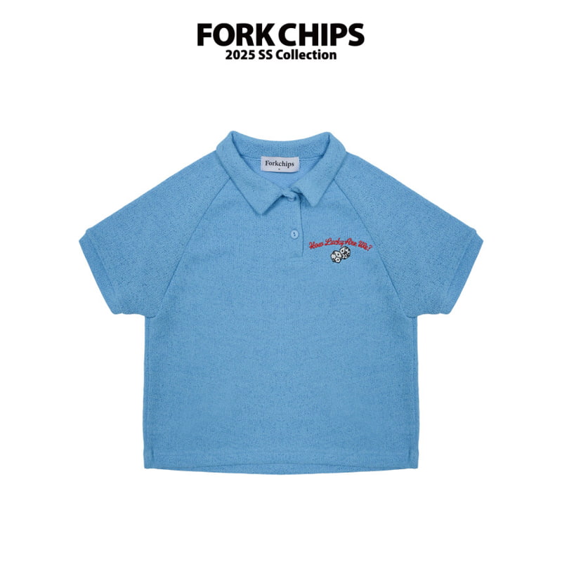 Fork Chips - Korean Children Fashion - #childofig - Dice Collar Tee - 2