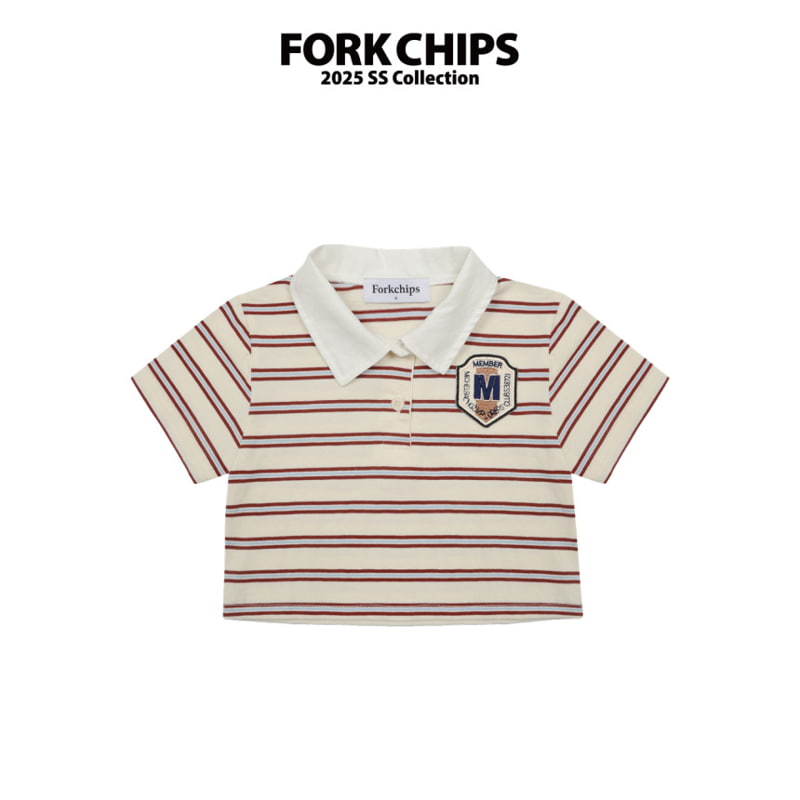 Fork Chips - Korean Children Fashion - #childofig - Harry Crop Collar Tee