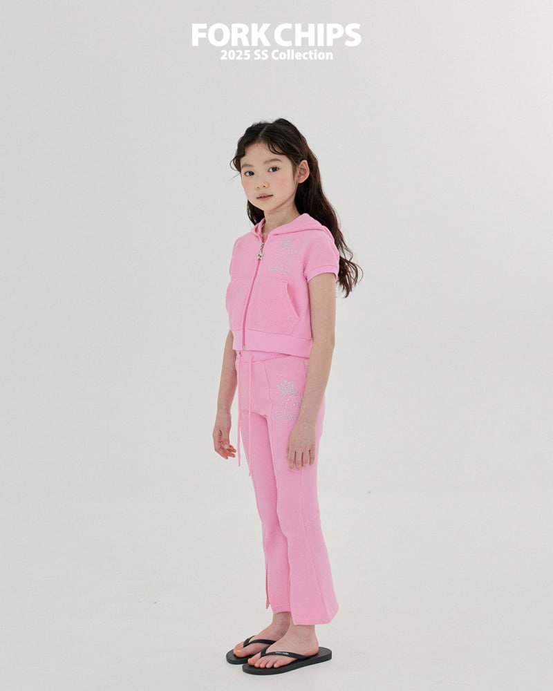 Fork Chips - Korean Children Fashion - #childofig - Bling Hood Zip-up Jacket - 11