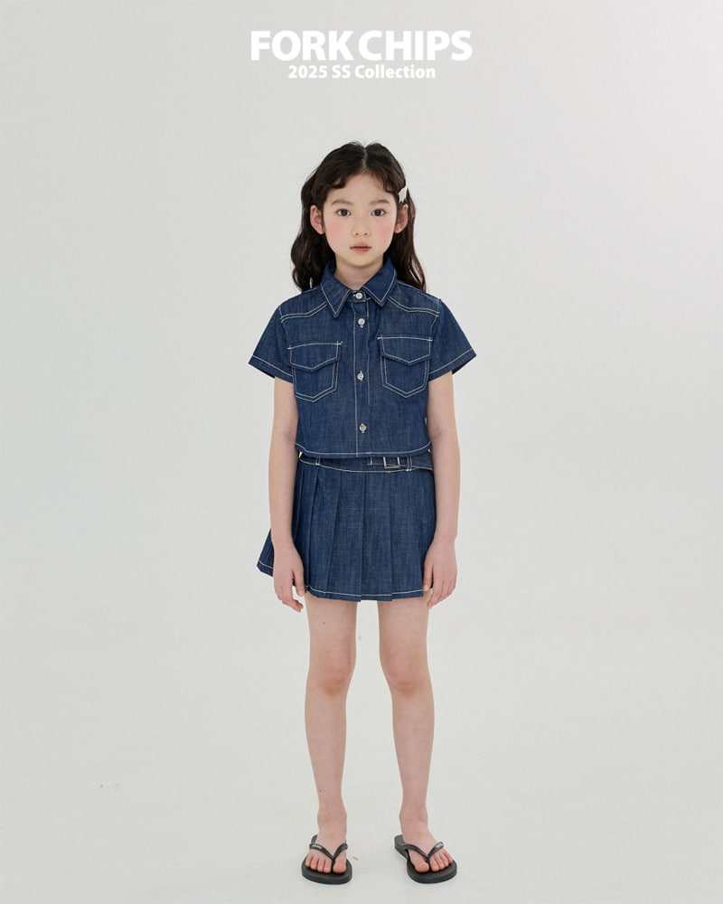 Fork Chips - Korean Children Fashion - #childofig - Twin Girl Shirt - 10