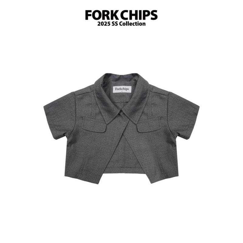 Fork Chips - Korean Children Fashion - #childofig - Cross Jacket