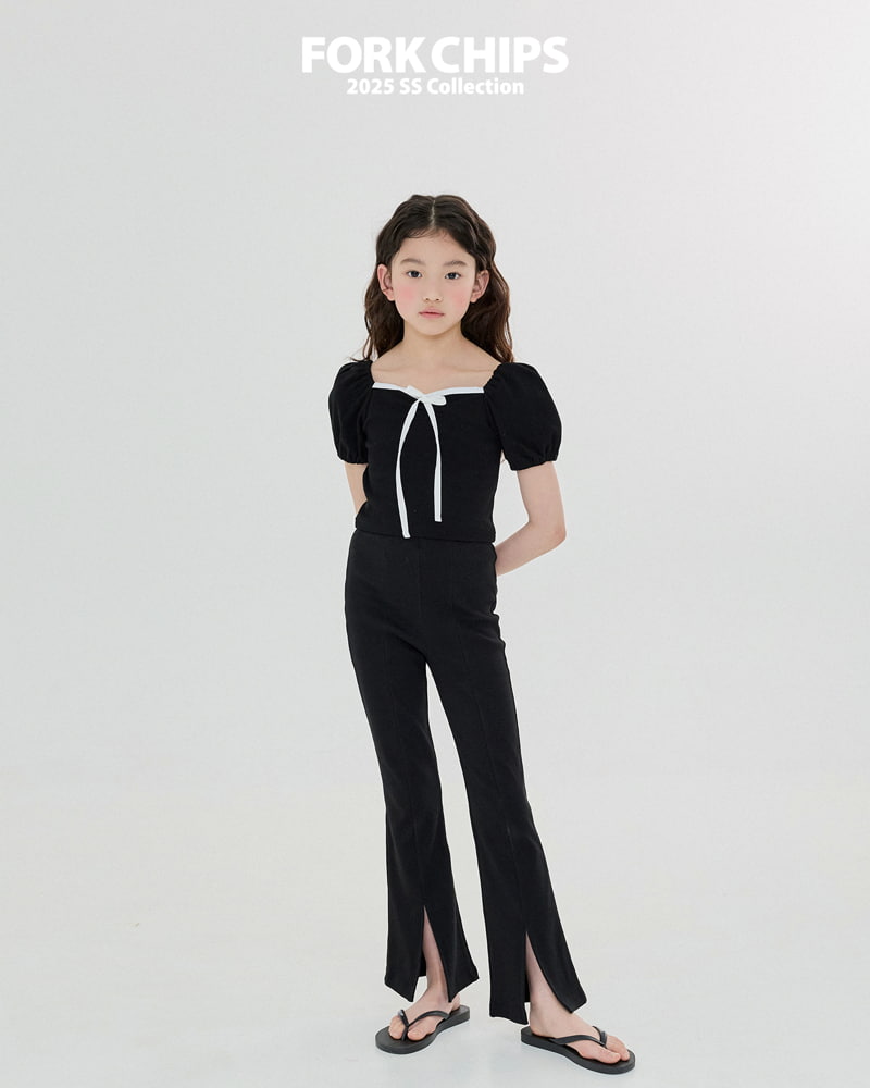 Fork Chips - Korean Children Fashion - #childrensboutique - Salty Bootcut Leggings - 10