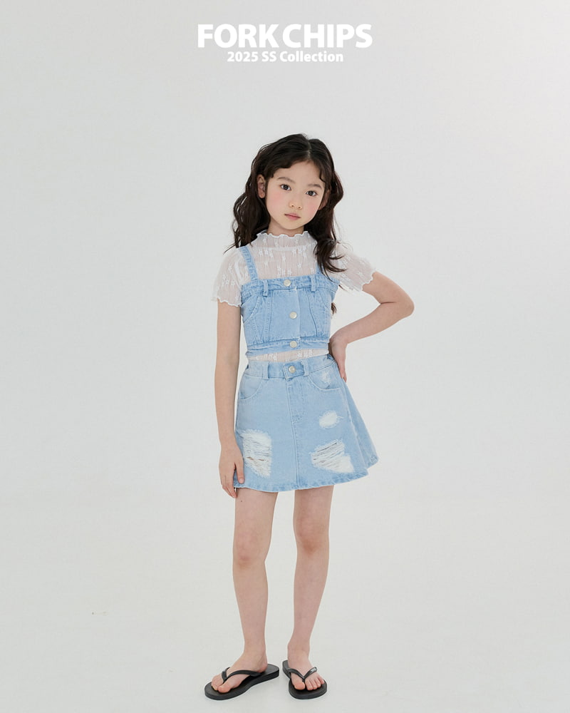 Fork Chips - Korean Children Fashion - #childrensboutique - Daisy Layered Tee - 8
