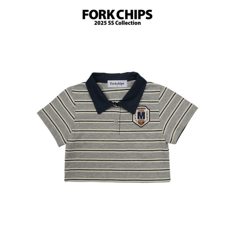 Fork Chips - Korean Children Fashion - #childrensboutique - Harry Crop Collar Tee - 2