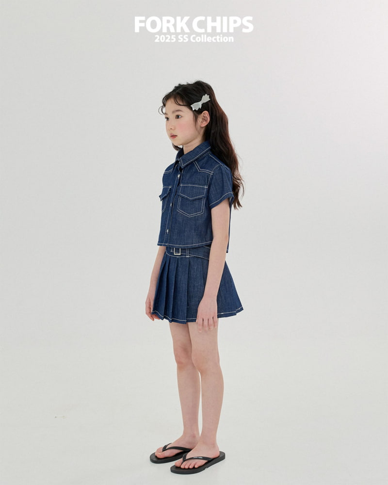 Fork Chips - Korean Children Fashion - #childrensboutique - Twin Girl Shirt - 11