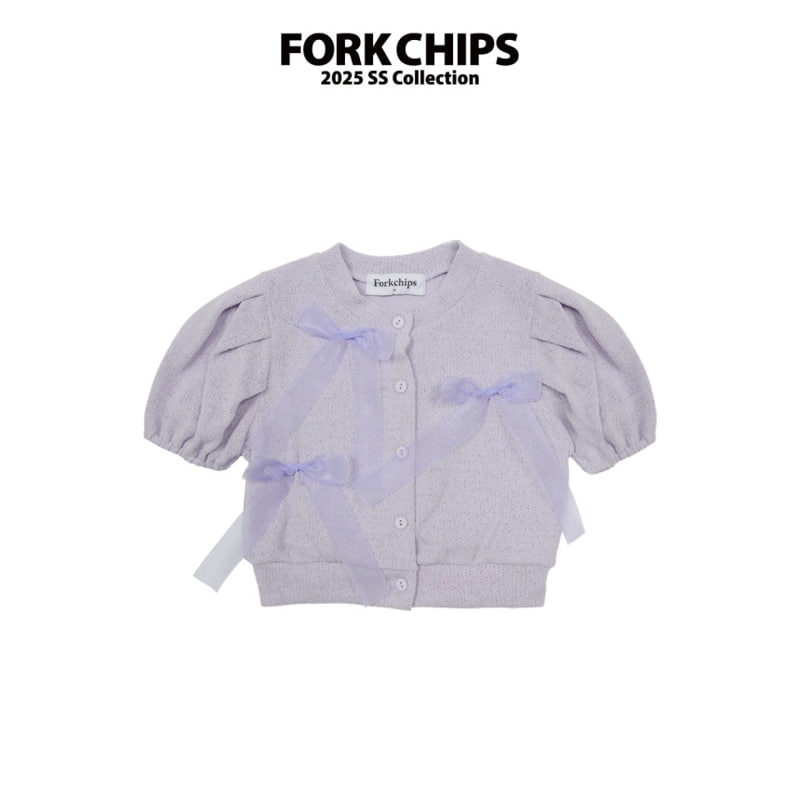 Fork Chips - Korean Children Fashion - #childrensboutique - Lilac Cardigan