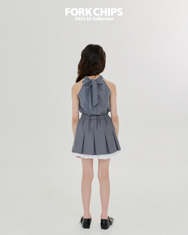 Fork Chips - Korean Children Fashion - #childrensboutique - Olive Halter Blouse - 11