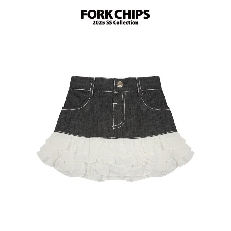 Fork Chips - Korean Children Fashion - #designkidswear - Mix Ruffle Skirt - 2