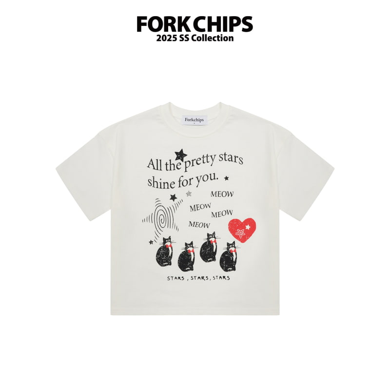 Fork Chips - Korean Children Fashion - #designkidswear - Miyaw Tee - 3