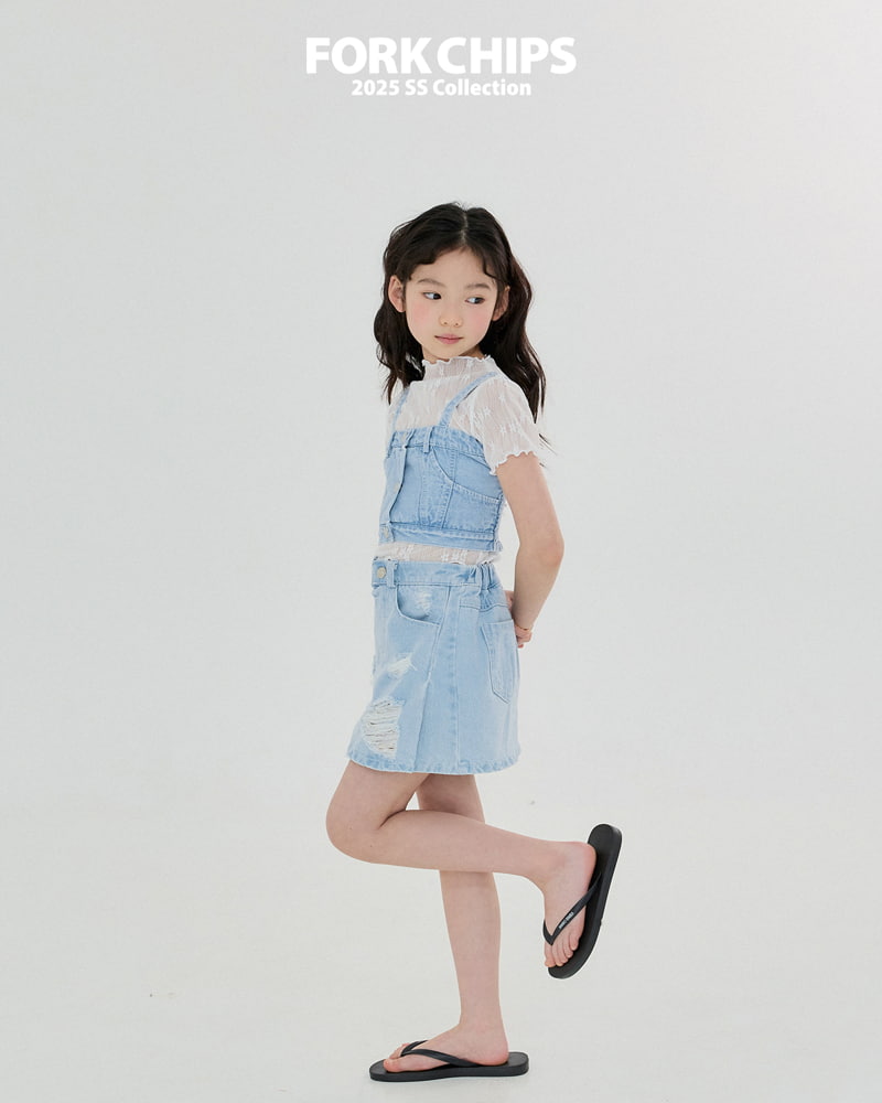Fork Chips - Korean Children Fashion - #designkidswear - Daisy Layered Tee - 9