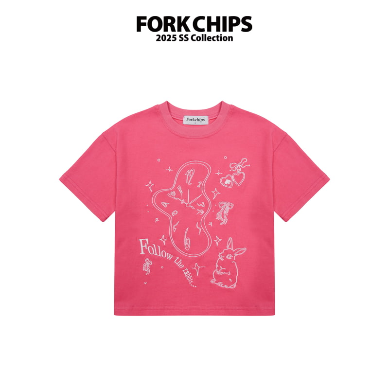 Fork Chips - Korean Children Fashion - #designkidswear - Alice Bunny Tee - 2
