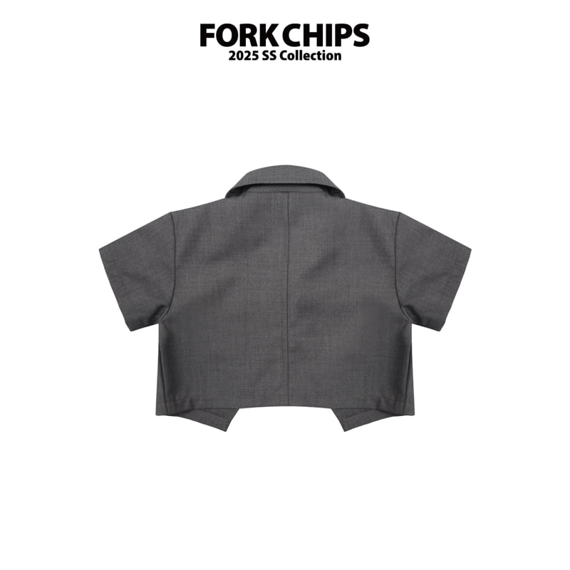 Fork Chips - Korean Children Fashion - #designkidswear - Cross Jacket - 3