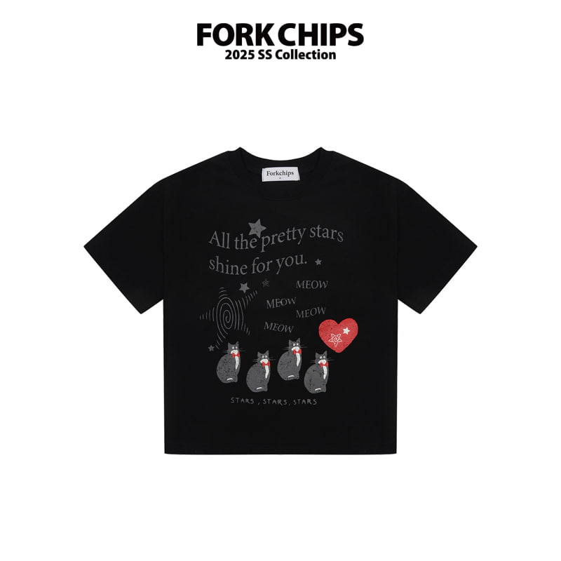 Fork Chips - Korean Children Fashion - #designkidswear - Miyaw Tee - 4