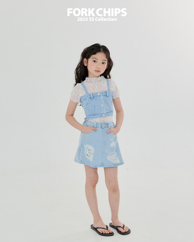 Fork Chips - Korean Children Fashion - #discoveringself - Daisy Layered Tee - 10