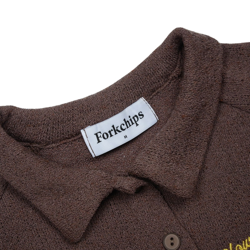 Fork Chips - Korean Children Fashion - #discoveringself - Dice Collar Tee - 6