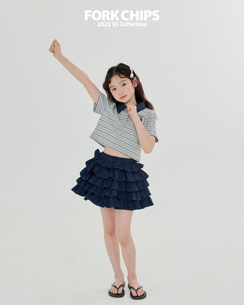 Fork Chips - Korean Children Fashion - #designkidswear - Harry Crop Collar Tee - 4