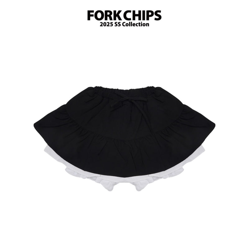 Fork Chips - Korean Children Fashion - #fashionkids - French Double Skirt - 2