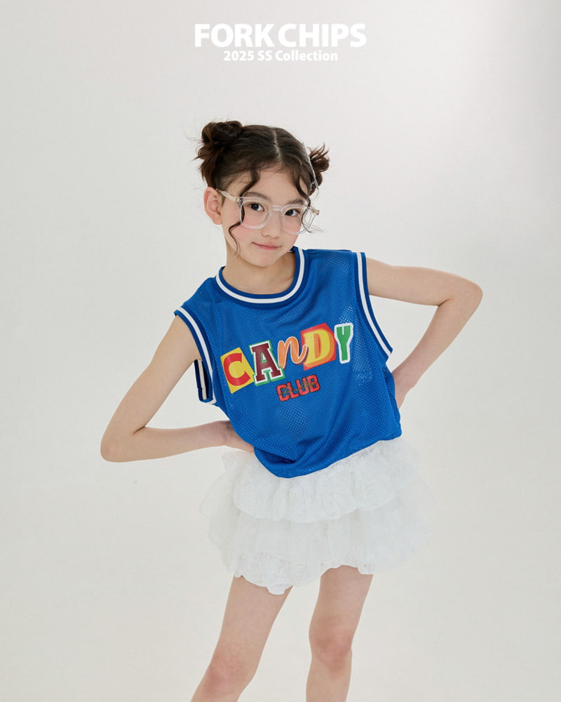 Fork Chips - Korean Children Fashion - #fashionkids - Candy Basketball Sleeveless - 9