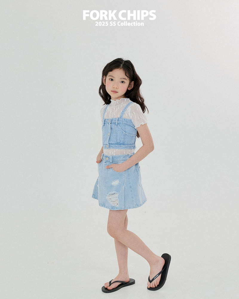 Fork Chips - Korean Children Fashion - #fashionkids - Daisy Layered Tee - 11