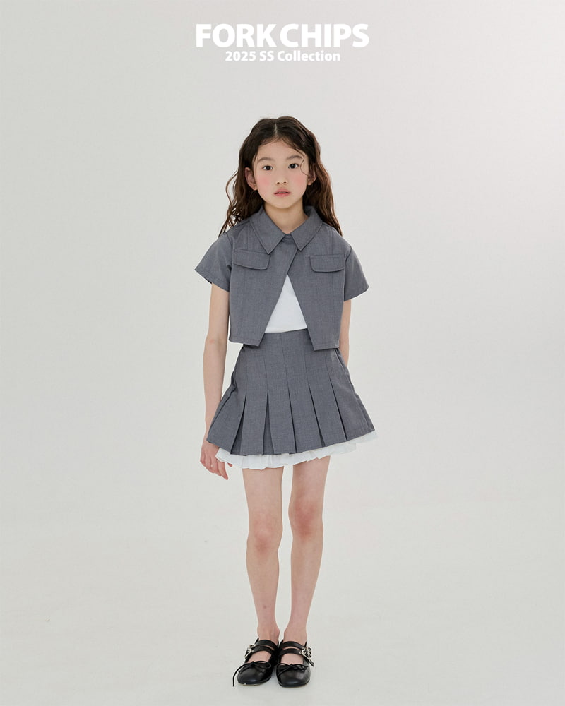 Fork Chips - Korean Children Fashion - #fashionkids - Cross Skirt - 11