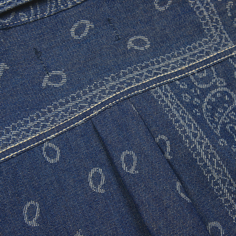 Fork Chips - Korean Children Fashion - #fashionkids - Paisley Denim Shirt - 9