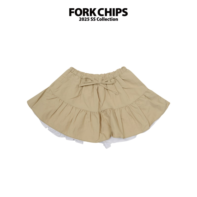 Fork Chips - Korean Children Fashion - #kidsshorts - French Double Skirt - 3