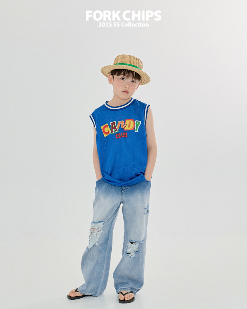 Fork Chips - Korean Children Fashion - #kidsshorts - Candy Basketball Sleeveless - 10